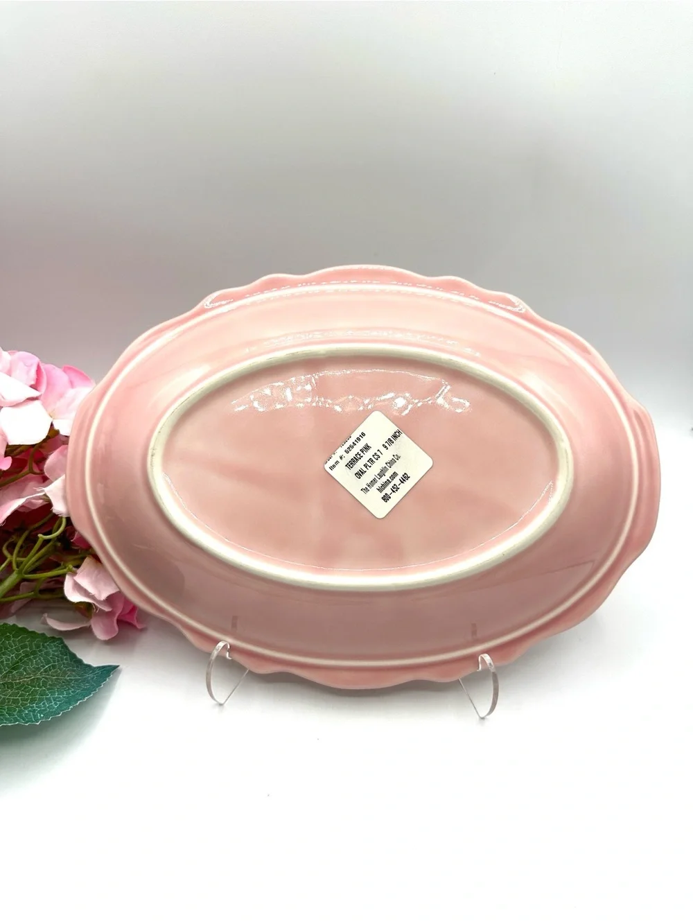 Homer Laughlin Terrace Pink Oval Platter 11.5”